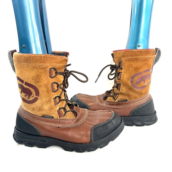 Ecko Unltd Braxton Lug Women Size 5.5 Brown Suede Leather Ankle Boot Winter - Picture 5 of 8